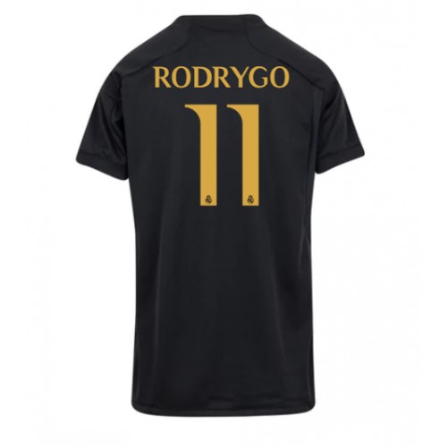 Fotballdrakt Dame Real Madrid Rodrygo Goes #11 Tredjedrakt 2023-24 Kortermet